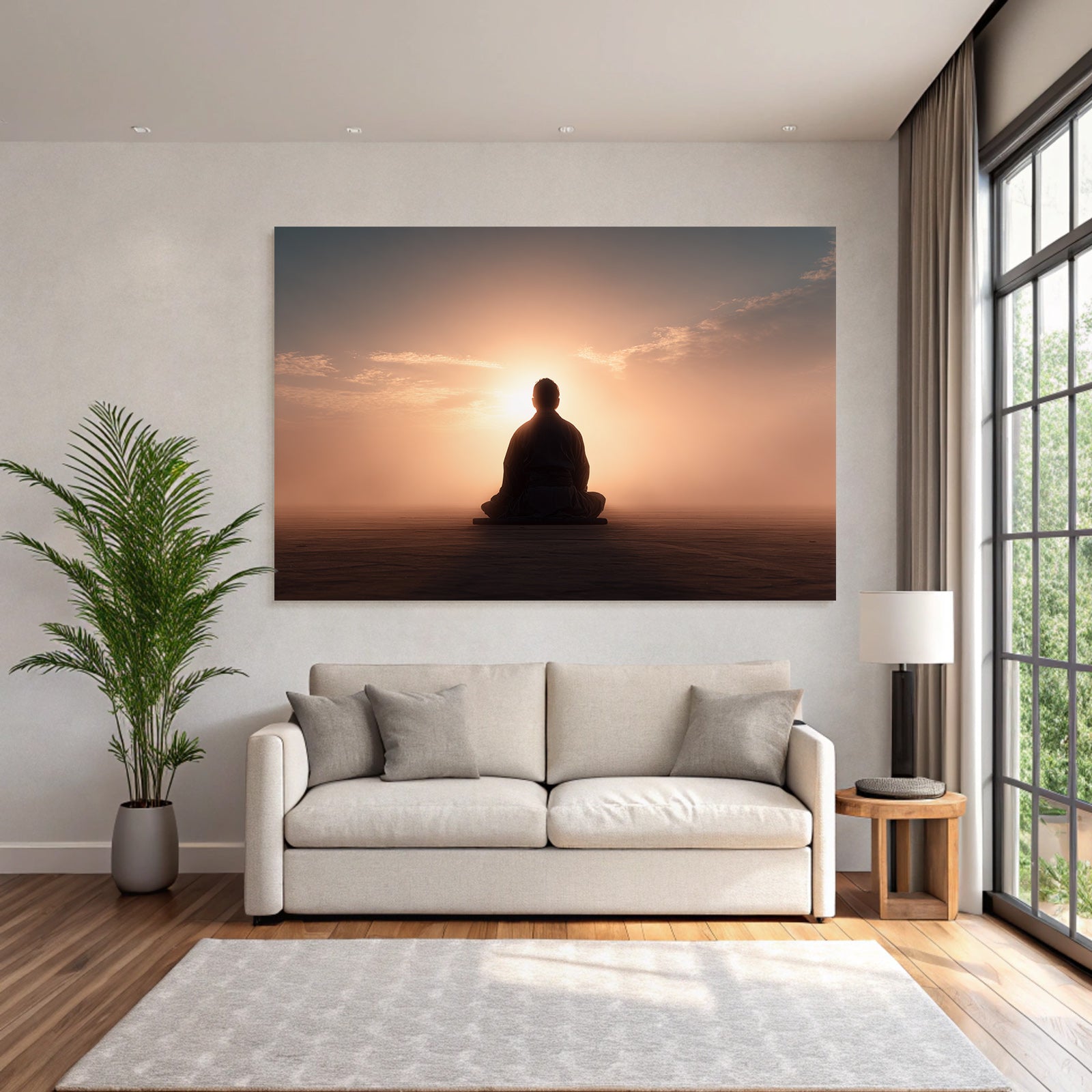 Yoga Meditation Meditierende Person Im Bodensatz Gegen Sonnenaufgang Sonnenuntergang | Yoga und Meditation | Themen und Hobbys