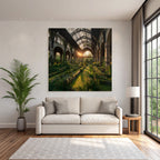 Verlassene Struktur Innenbereich Gewachsene Pflanzen Indoor Garten | Lost Places | Architektur