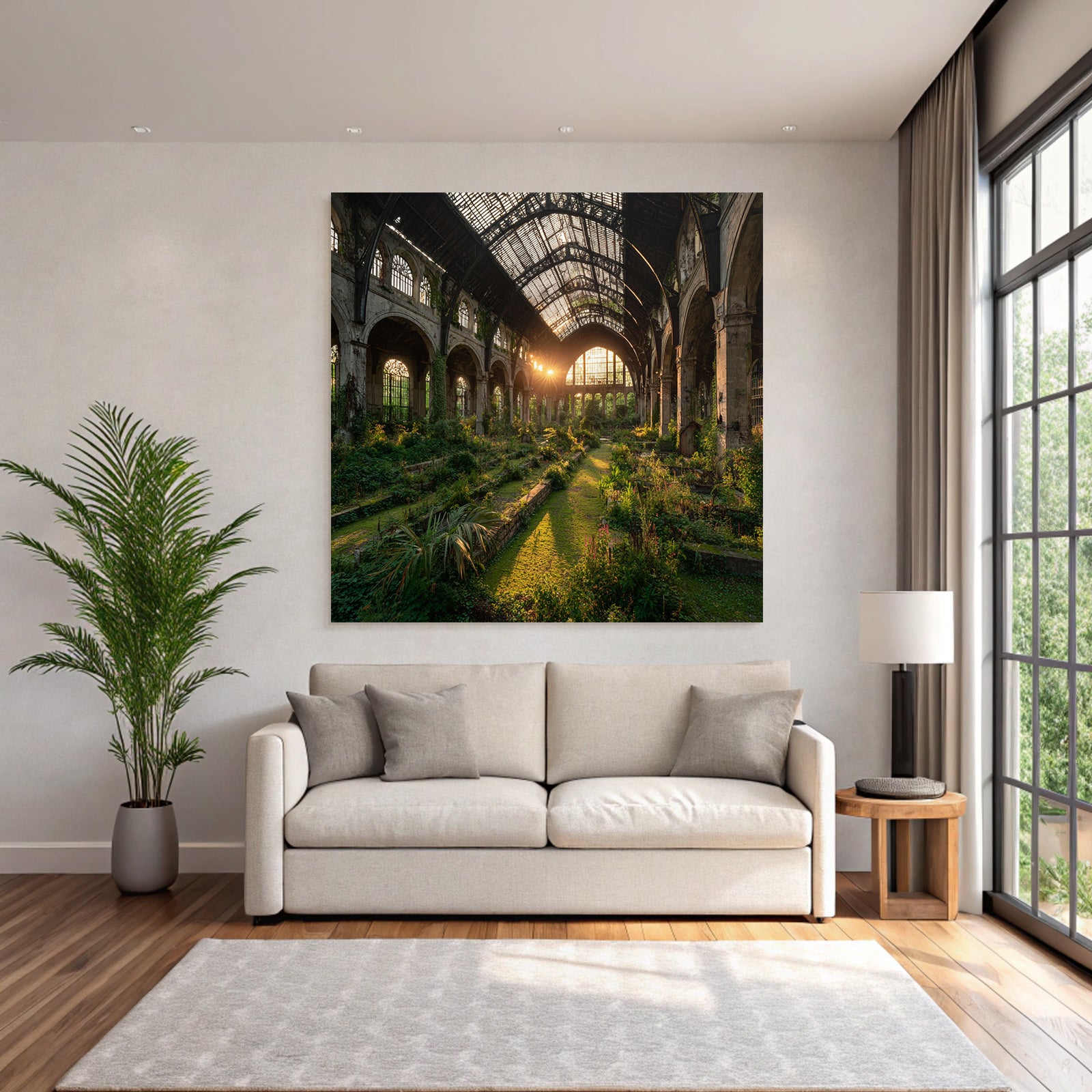 Verlassene Struktur Innenbereich Gewachsene Pflanzen Indoor Garten | Lost Places | Architektur