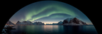 Polarlicht Nordlichter Nachts Schneebedeckte Landschaft Reflexionen | Fjorde und Gletscher | Landschaften