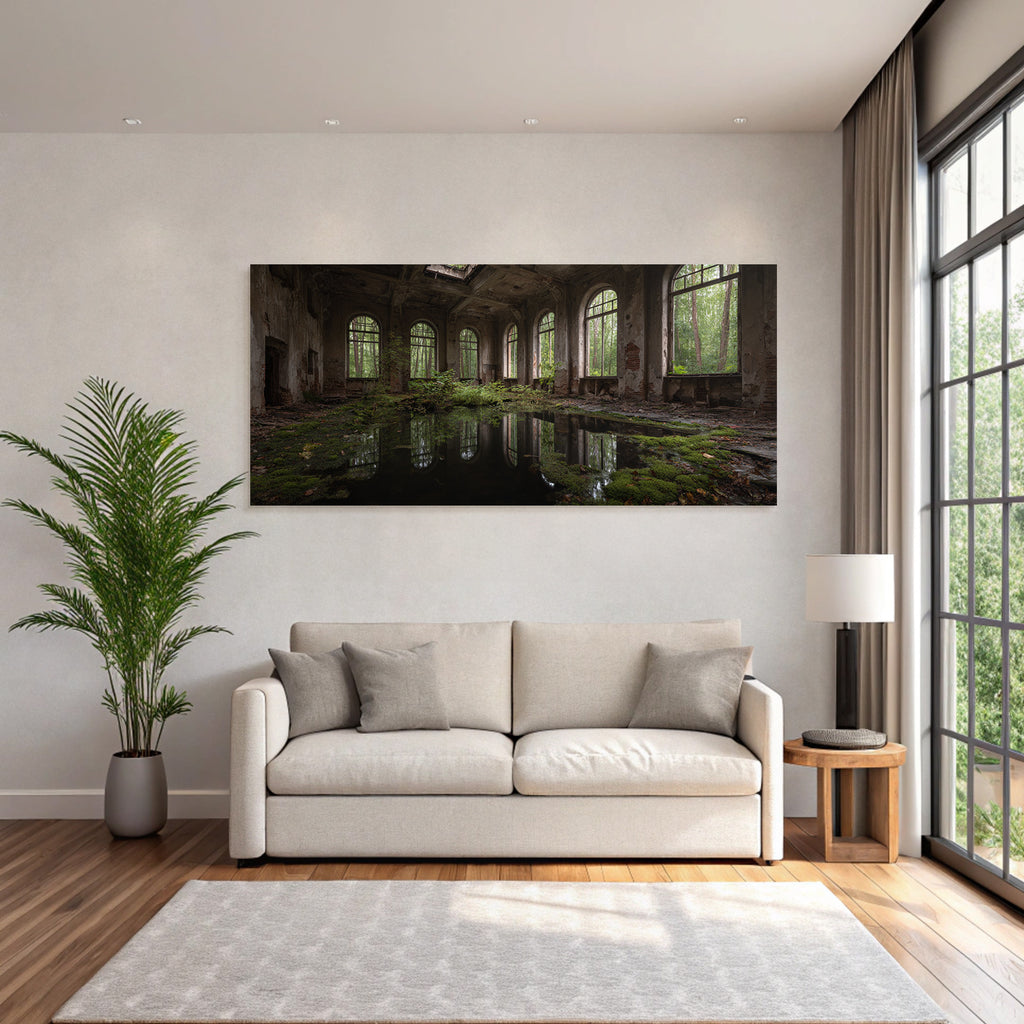 Verlassene Innenansicht Mit Natur Reclamation Und Vegetation | Lost Places | Architektur