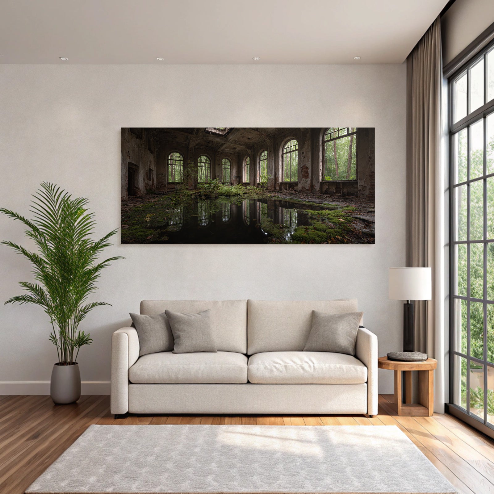 Verlassene Innenansicht Mit Natur Reclamation Und Vegetation | Lost Places | Architektur