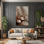 Trocken Retro Flowers Bouqüt Austrockneter Und Frischer Mit Peachfarbenen Rosen