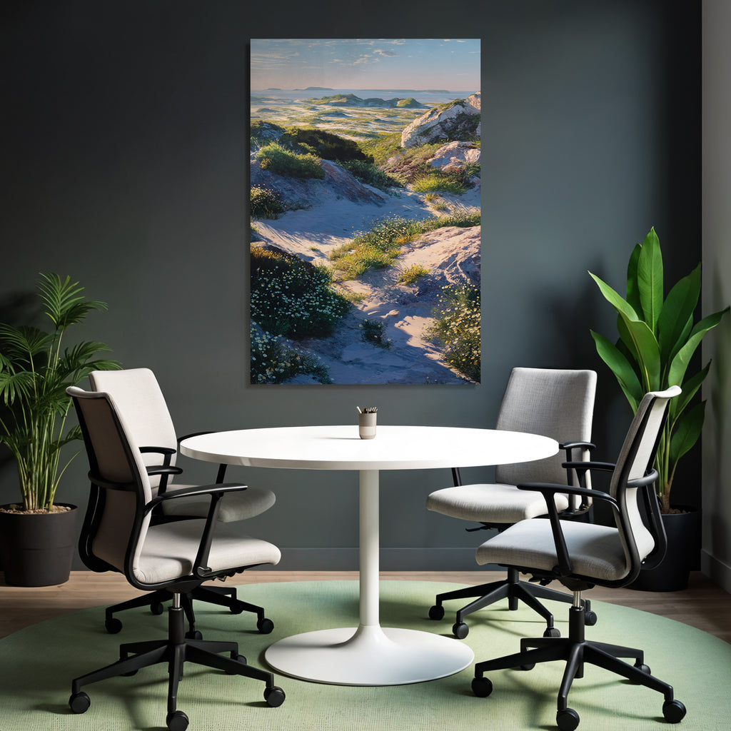 Rockige Landschaft Mit Grünem Hügel And Meerblick | Duenen und Heide | Landschaften