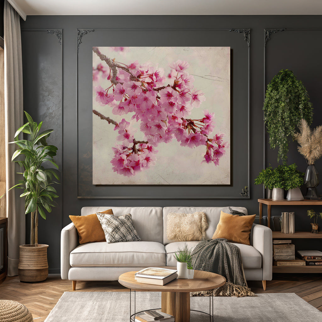 Zweig Mit Rosa Kirschblüten