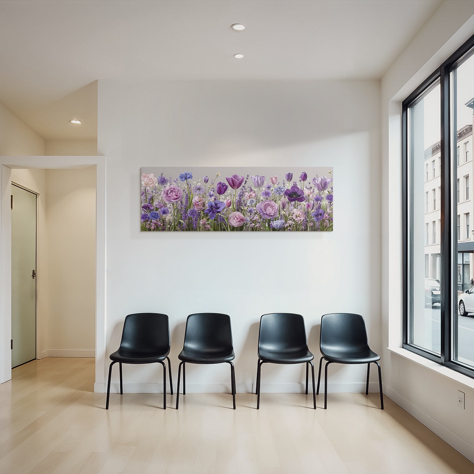 Bunte Florale Pracht Mit Rosen Und Tulpen