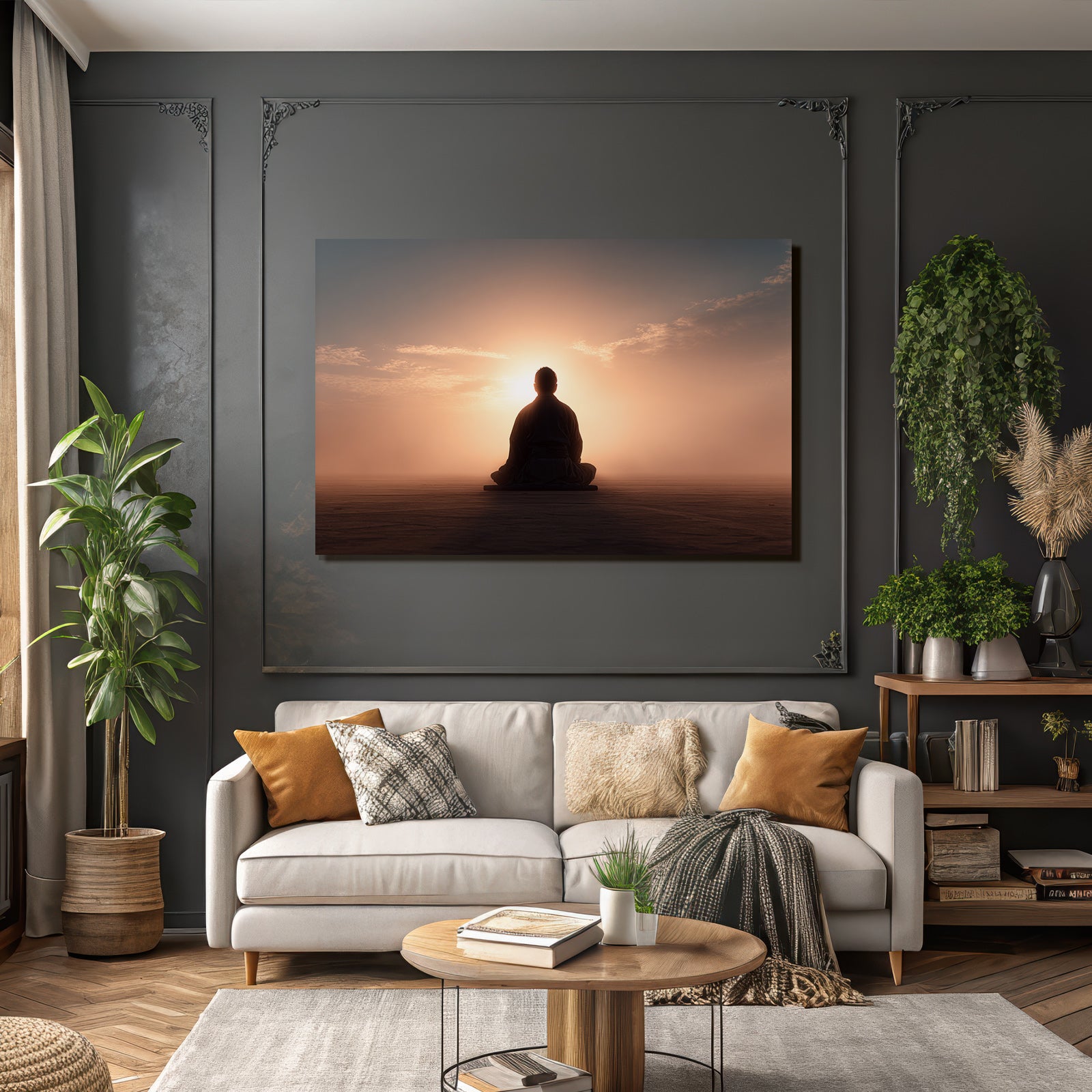 Yoga Meditation Meditierende Person Im Bodensatz Gegen Sonnenaufgang Sonnenuntergang | Yoga und Meditation | Themen und Hobbys