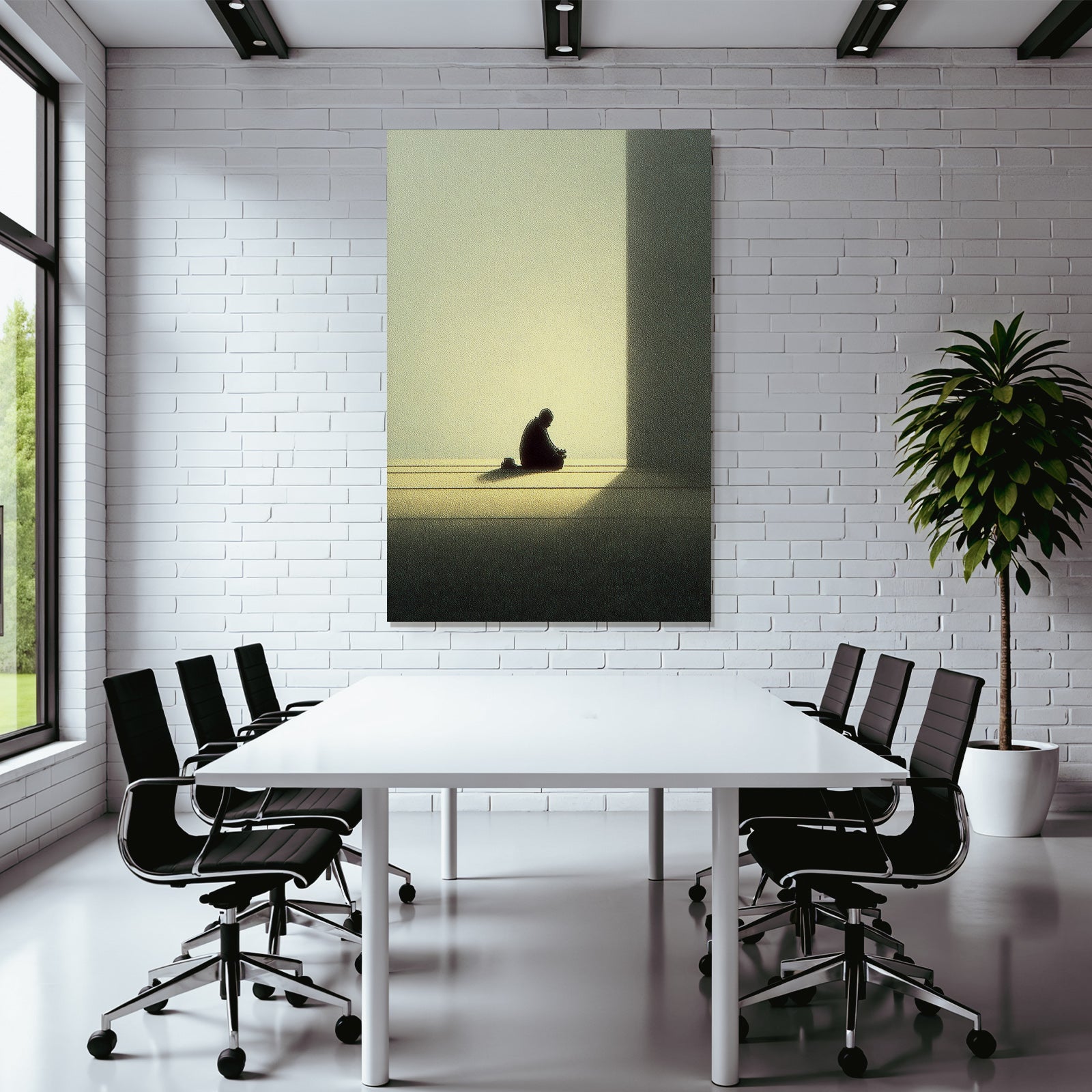 Yoga Meditation Einsame Figuren Introspektion Minimalismus | Yoga und Meditation | Themen und Hobbys