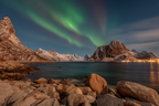 Polarlicht Schöne Landschaft Mit See Und Norlicht In Den Polarregionen | Fjorde und Gletscher | Landschaften