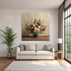 Trocken Retro Flowers Getrocknete Strauss In Holzvase Rustikal Elegant