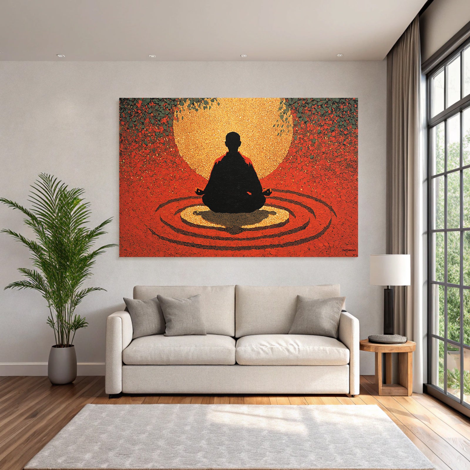 Yoga Meditation Meditierender Mensch Hintergrund Rot Gold Harmonie Balance | Yoga und Meditation | Themen und Hobbys