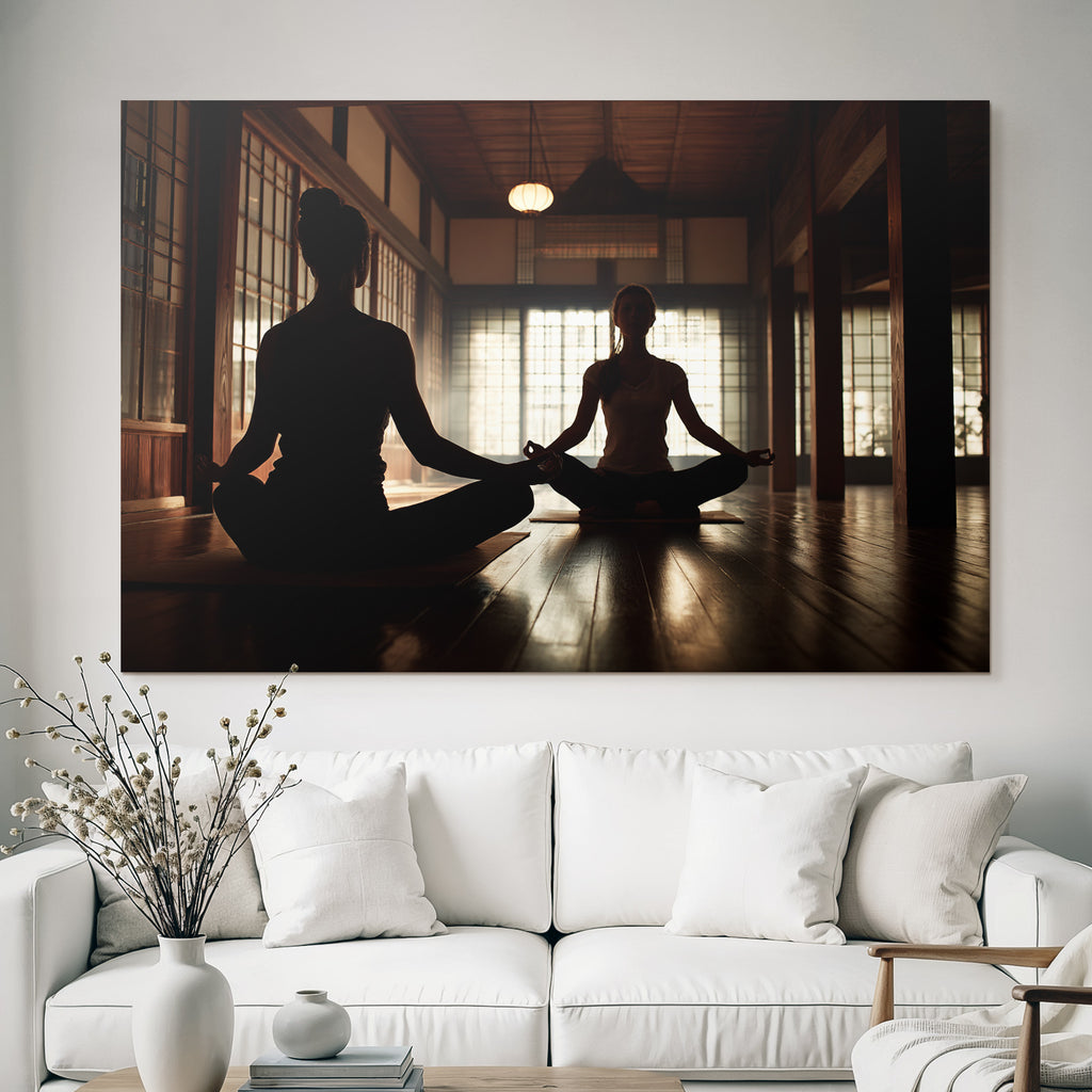 Yoga Meditation Yoga Meditation In Der Ruhigen Umgebung Silhoütten | Yoga und Meditation | Themen und Hobbys
