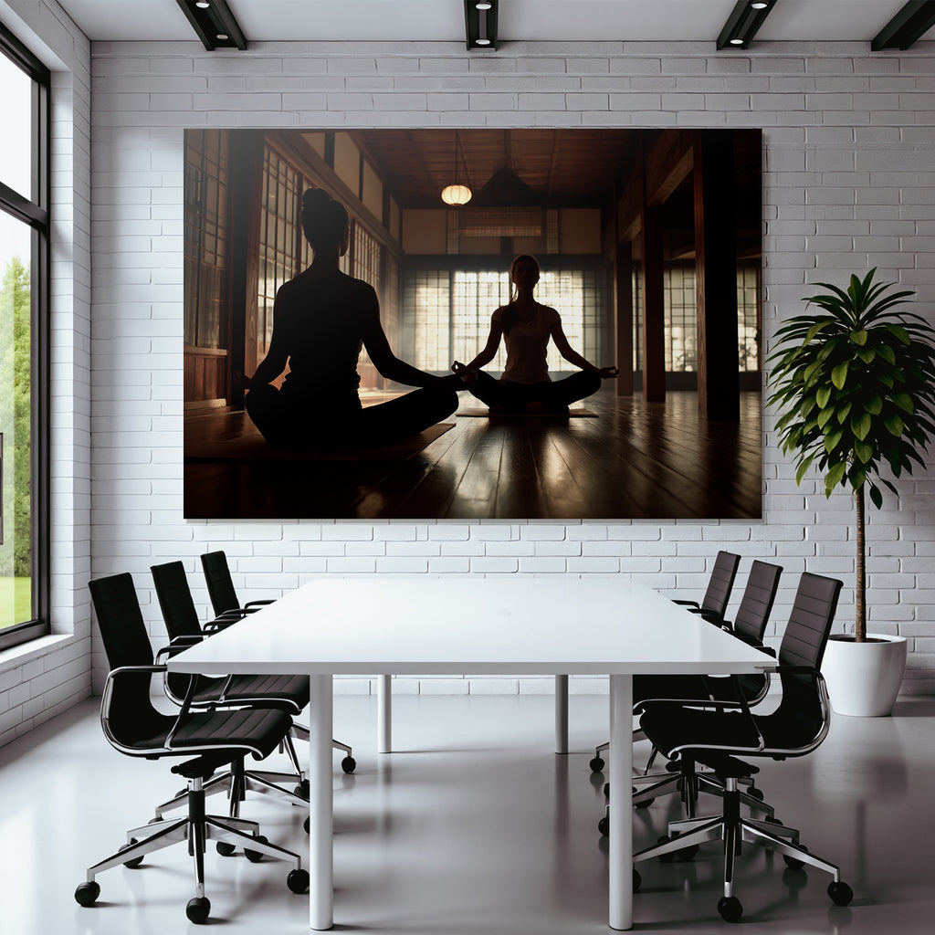 Yoga Meditation Yoga Meditation In Der Ruhigen Umgebung Silhoütten | Yoga und Meditation | Themen und Hobbys