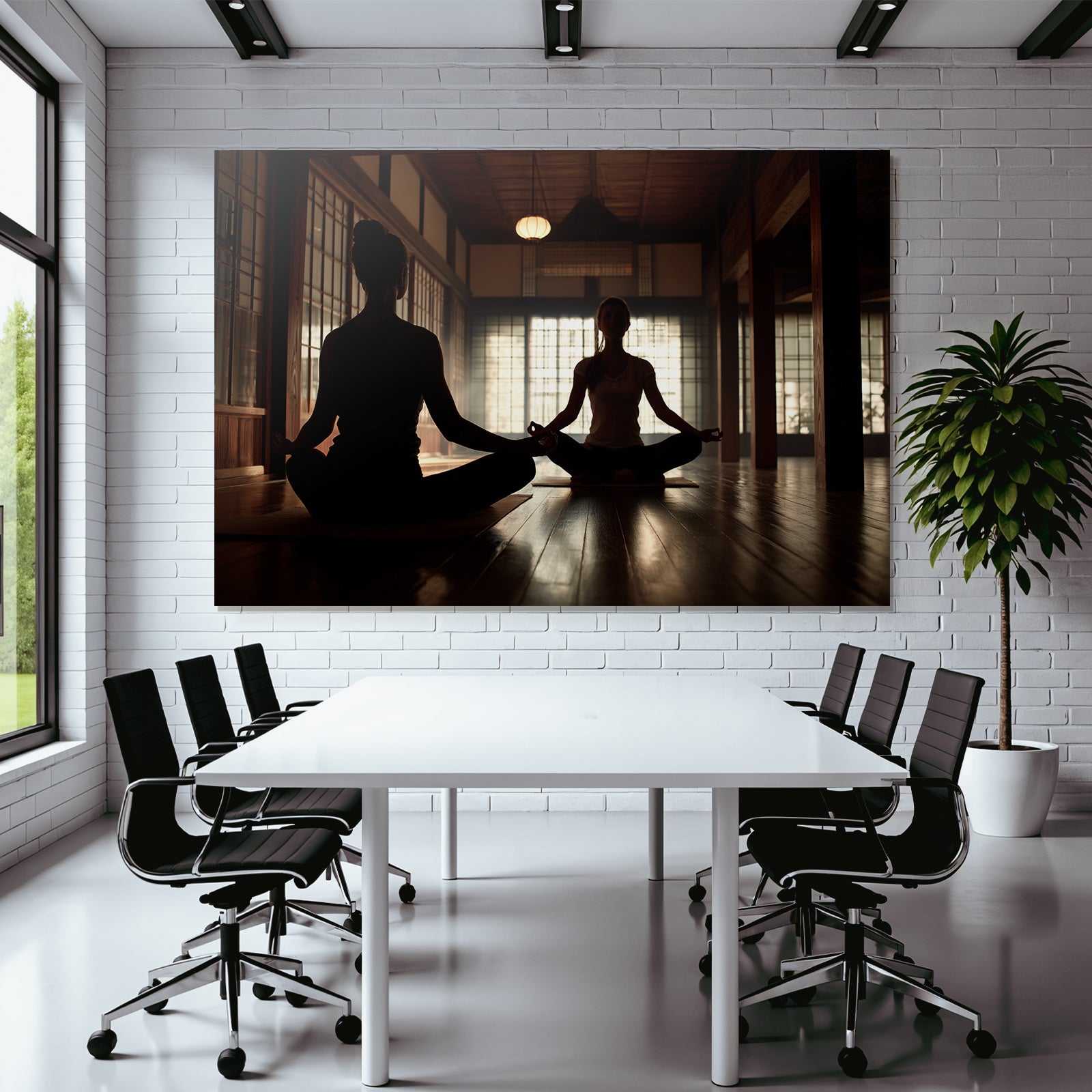 Yoga Meditation Yoga Meditation In Der Ruhigen Umgebung Silhoütten | Yoga und Meditation | Themen und Hobbys
