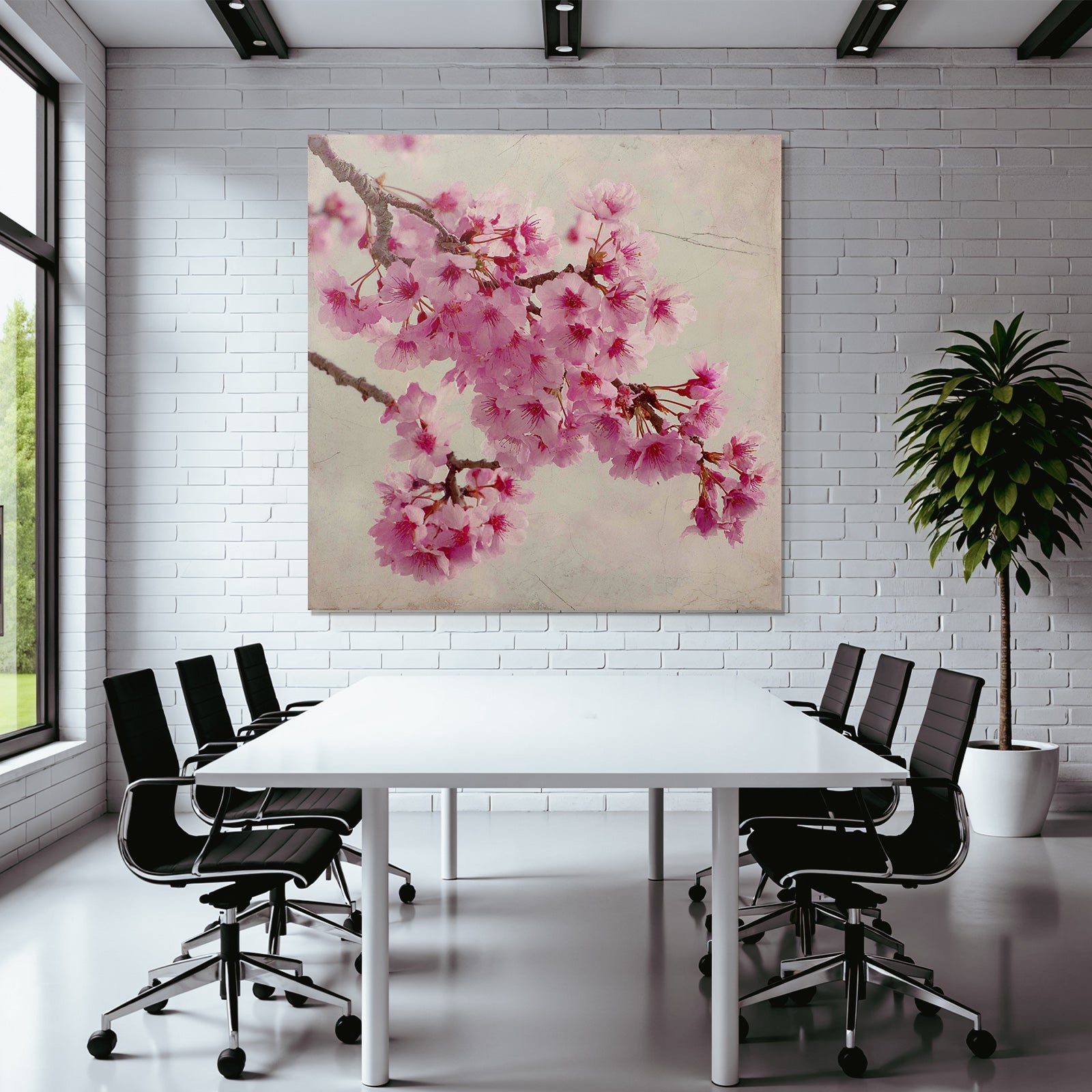 Zweig Mit Rosa Kirschblüten