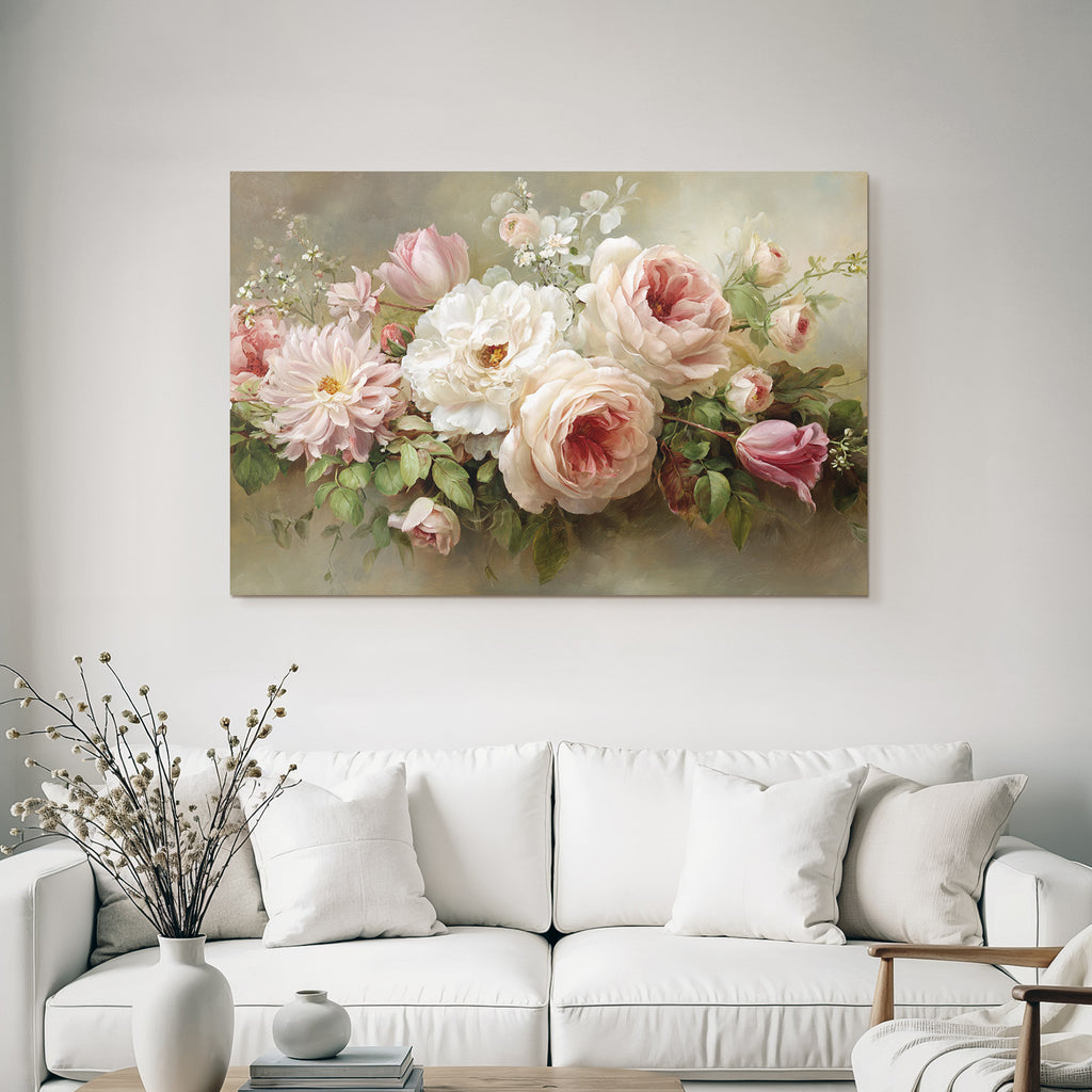 Schöne Arrangement Mit Rosen Und Päonien