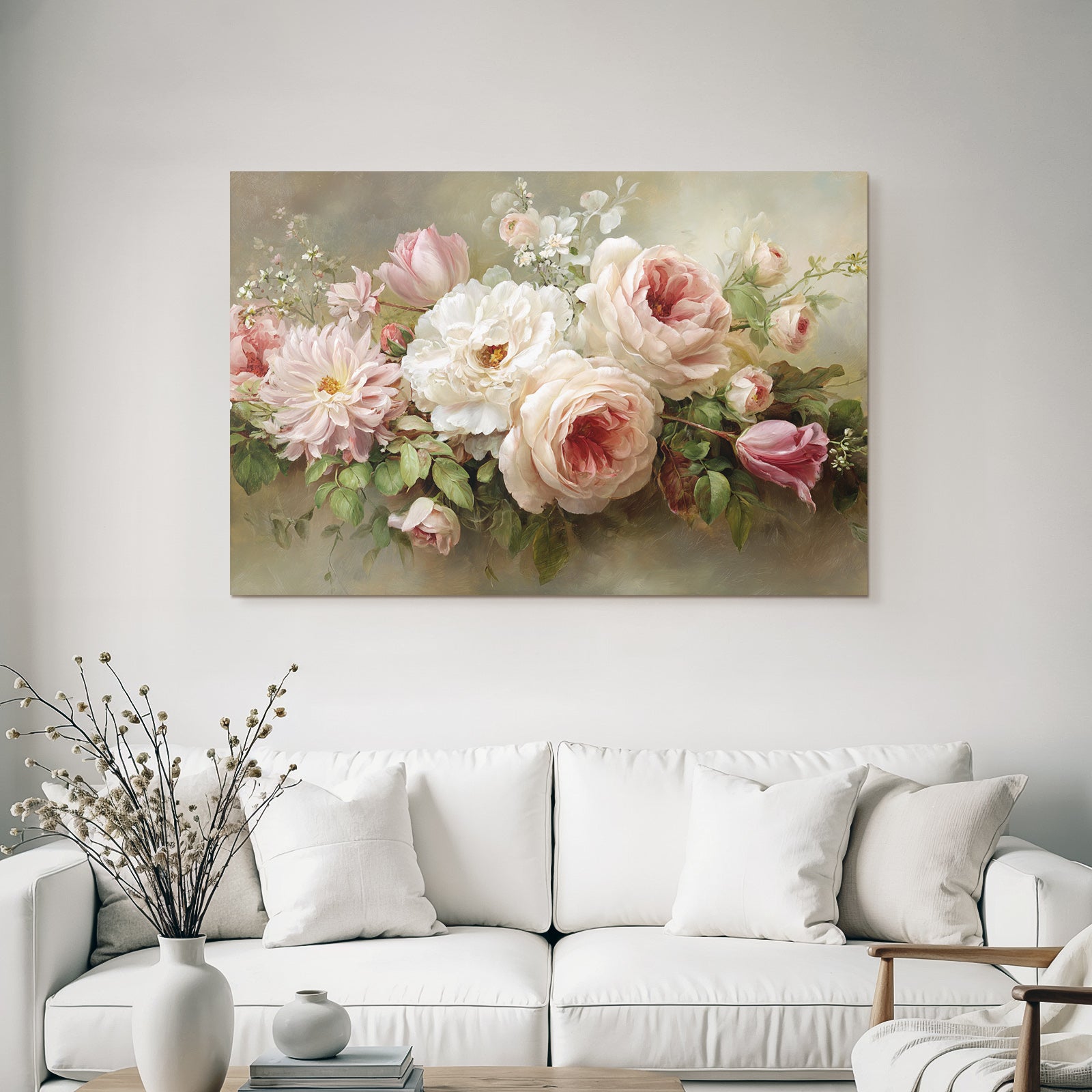 Schöne Arrangement Mit Rosen Und Päonien