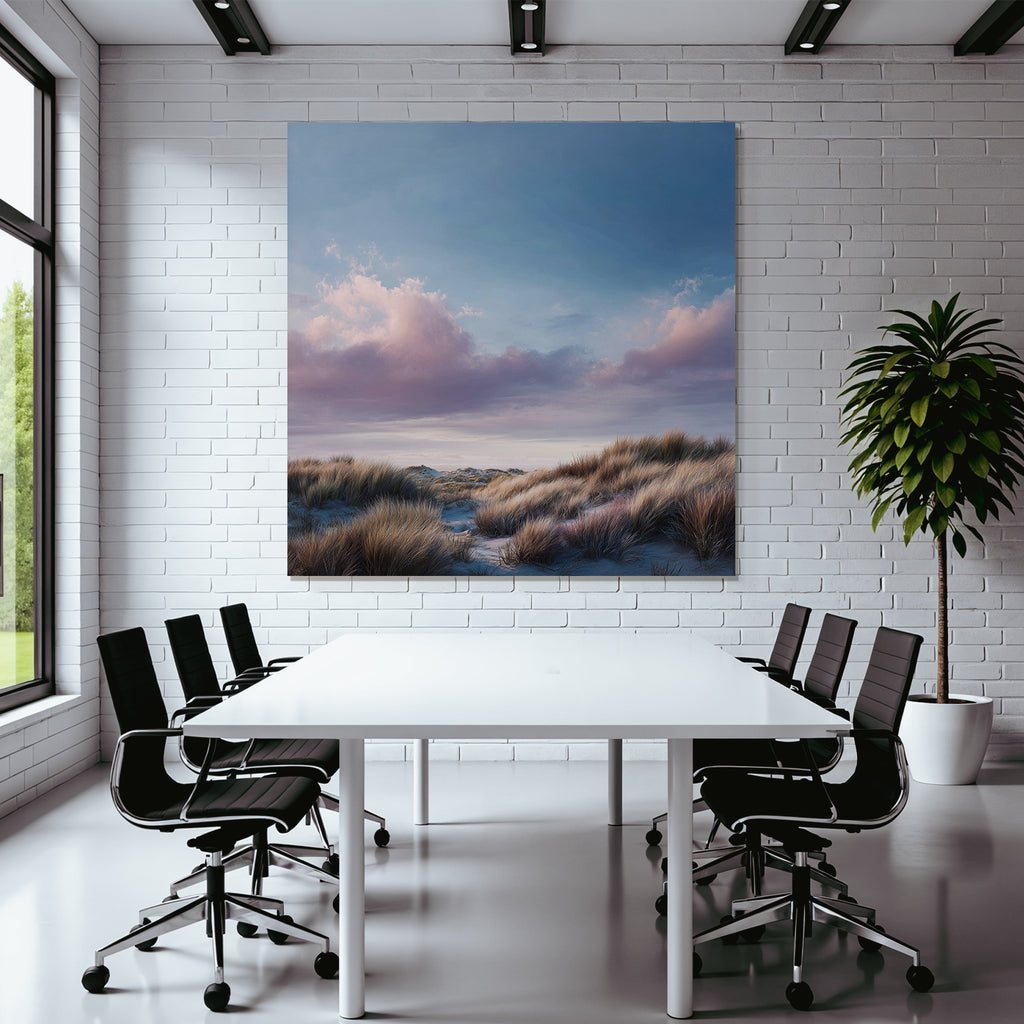 Ruhige Küstenlandschaft Mit Sanddünen Und Bunten Wolken | Duenen und Heide | Landschaften