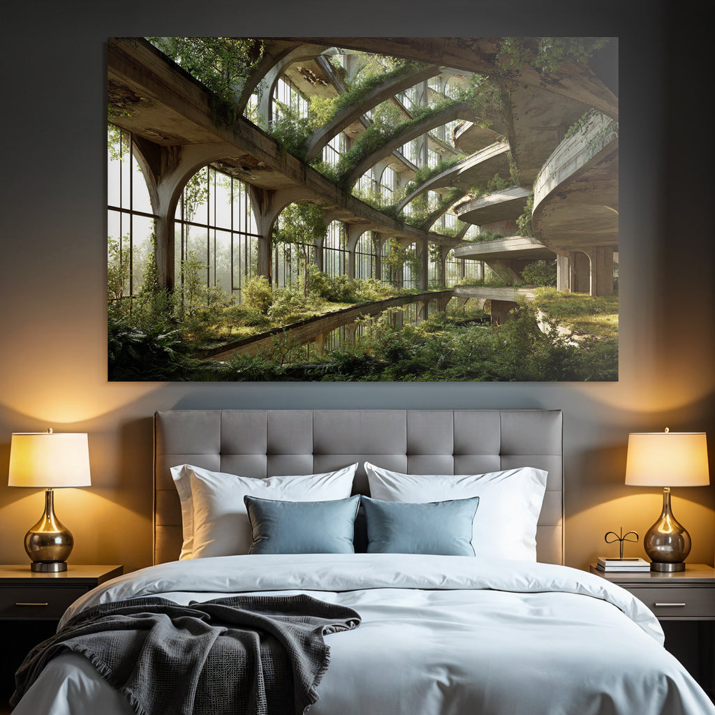 Verlassener Architektonischer Raum Natur Übernimmt Zerfall Und Neuordnung | Lost Places | Architektur