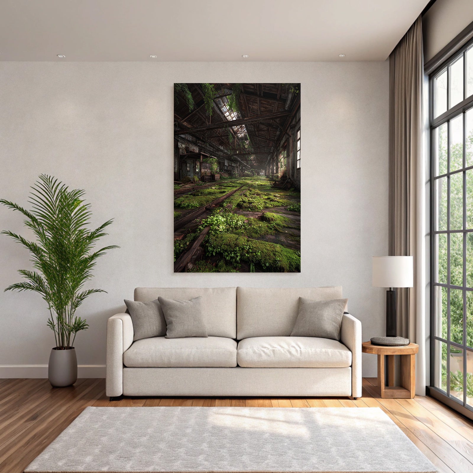 Verlassene Industrielle Raum Natur Erobert Menschen Made Orte | Lost Places | Architektur