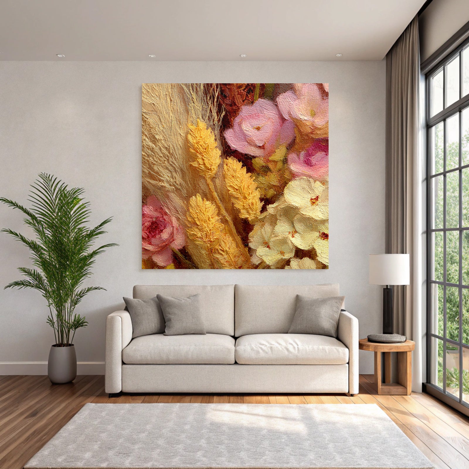 Trocken Retro Flowers Bunte Arrangement Naheaufnahme Rosa Weiss Gelb Kunstvoll Dekorativ