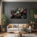 Trocken Retro Flowers Getrocknete Arrangement Mit Sämigen Farben