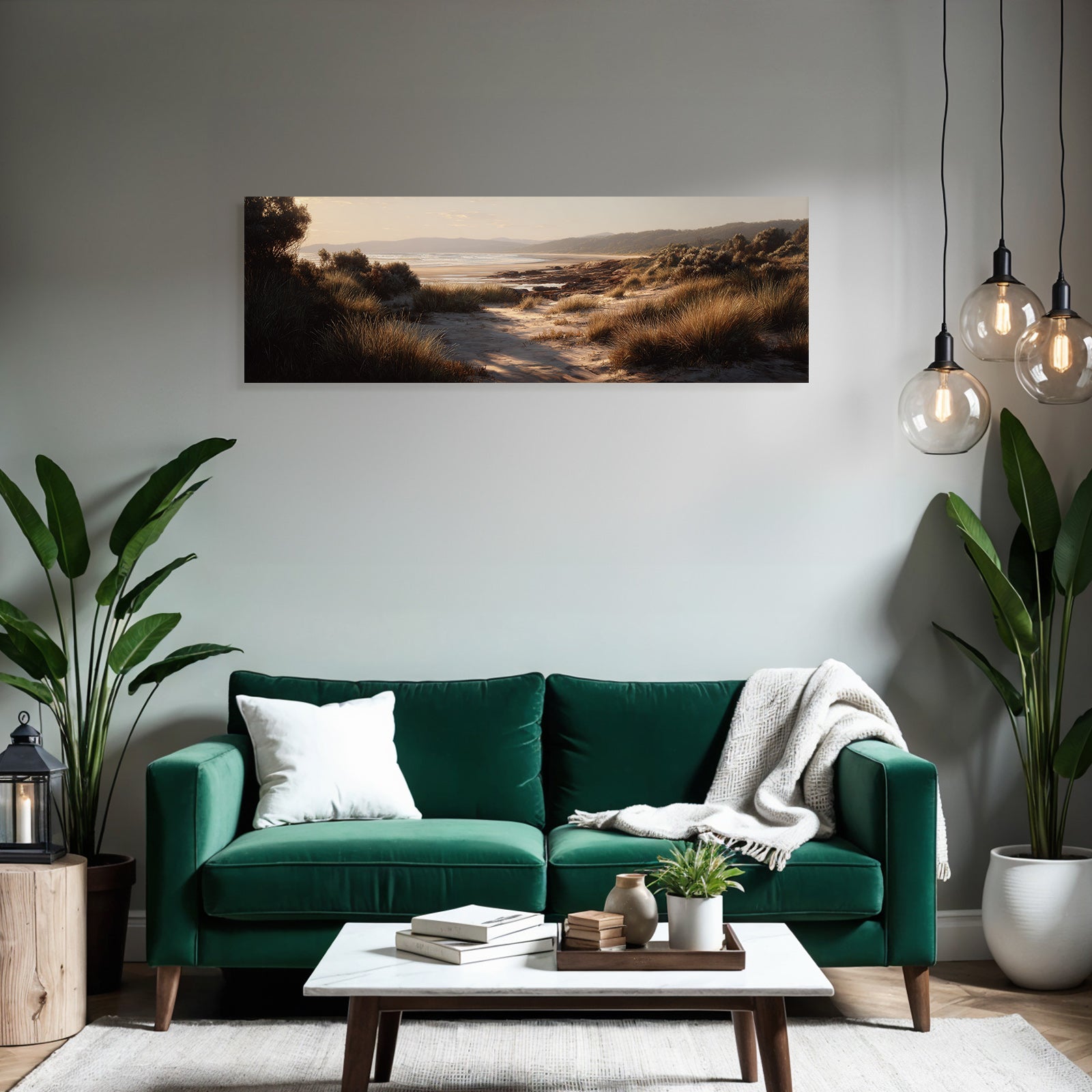 Ruhige Strandlandschaft Mit Gras Und Meer | Duenen und Heide | Landschaften