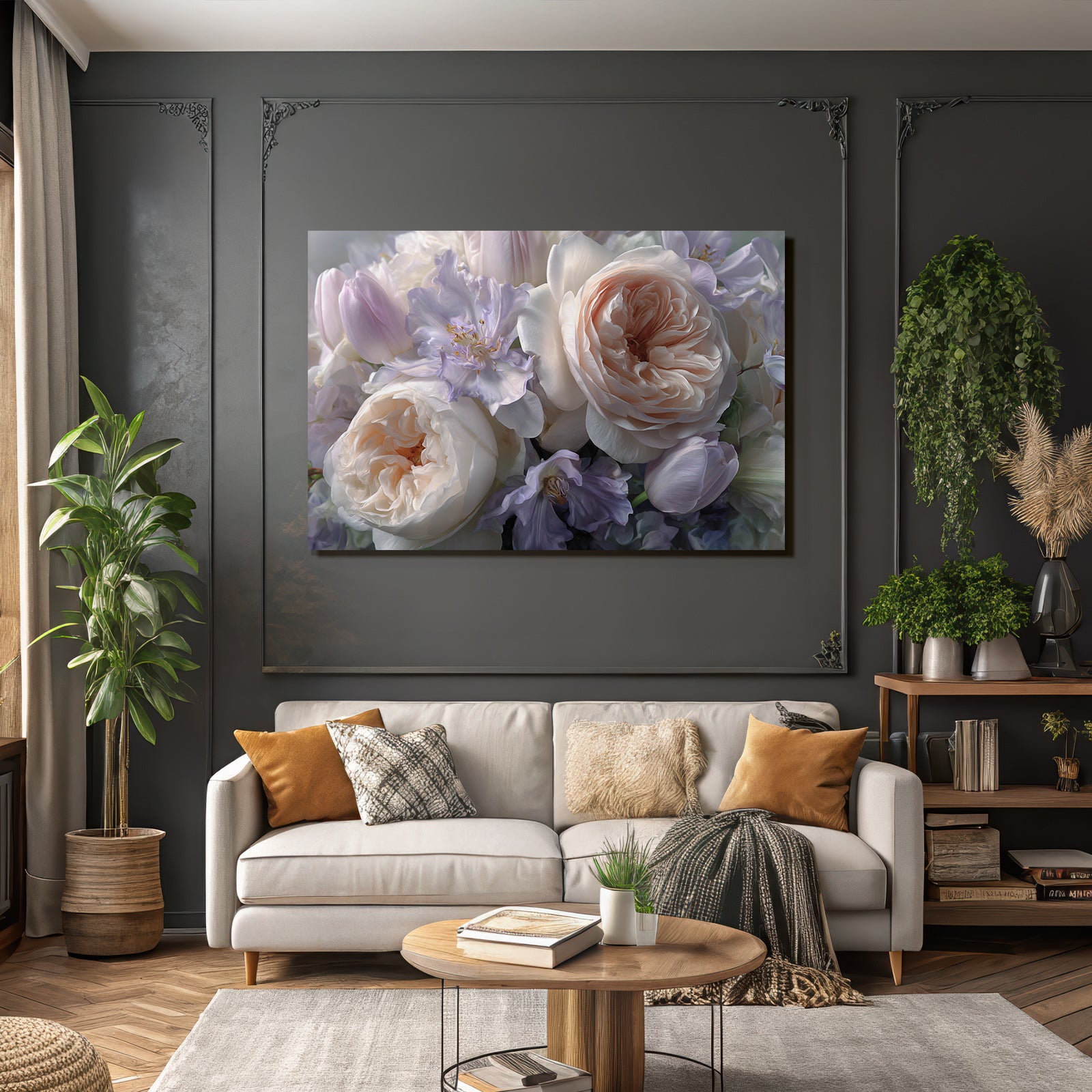Traumhafte Pastellfarben Rosen Tulpen Und Filigrane Blüten