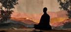 Yoga Meditation Meditierende Person In Natur Mit Berglandschaft Harmonische Atmosphäre | Yoga und Meditation | Themen und Hobbys
