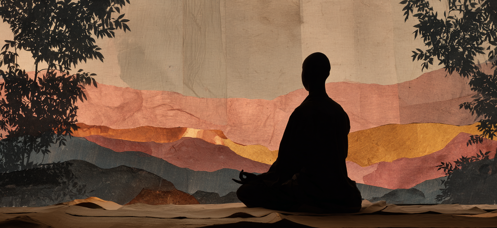 Yoga Meditation Meditierende Person In Natur Mit Berglandschaft Harmonische Atmosphäre | Yoga und Meditation | Themen und Hobbys