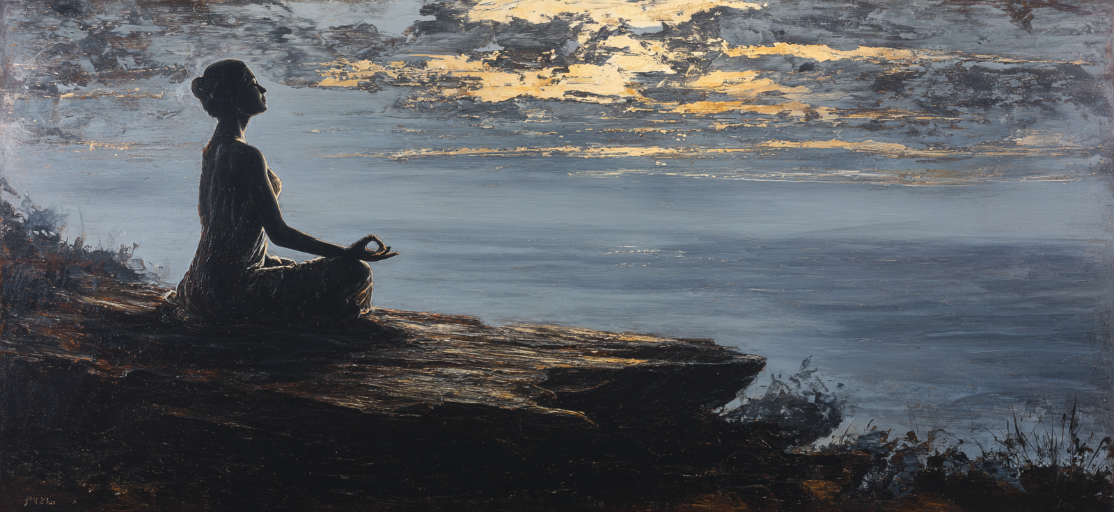 Yoga Meditation Stille Reflexion Meditierende Person Am Strand | Yoga und Meditation | Themen und Hobbys