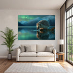 Polarlicht Hedgehog Am Wasser Aurora Borealis Landschaft | Fjorde und Gletscher | Landschaften