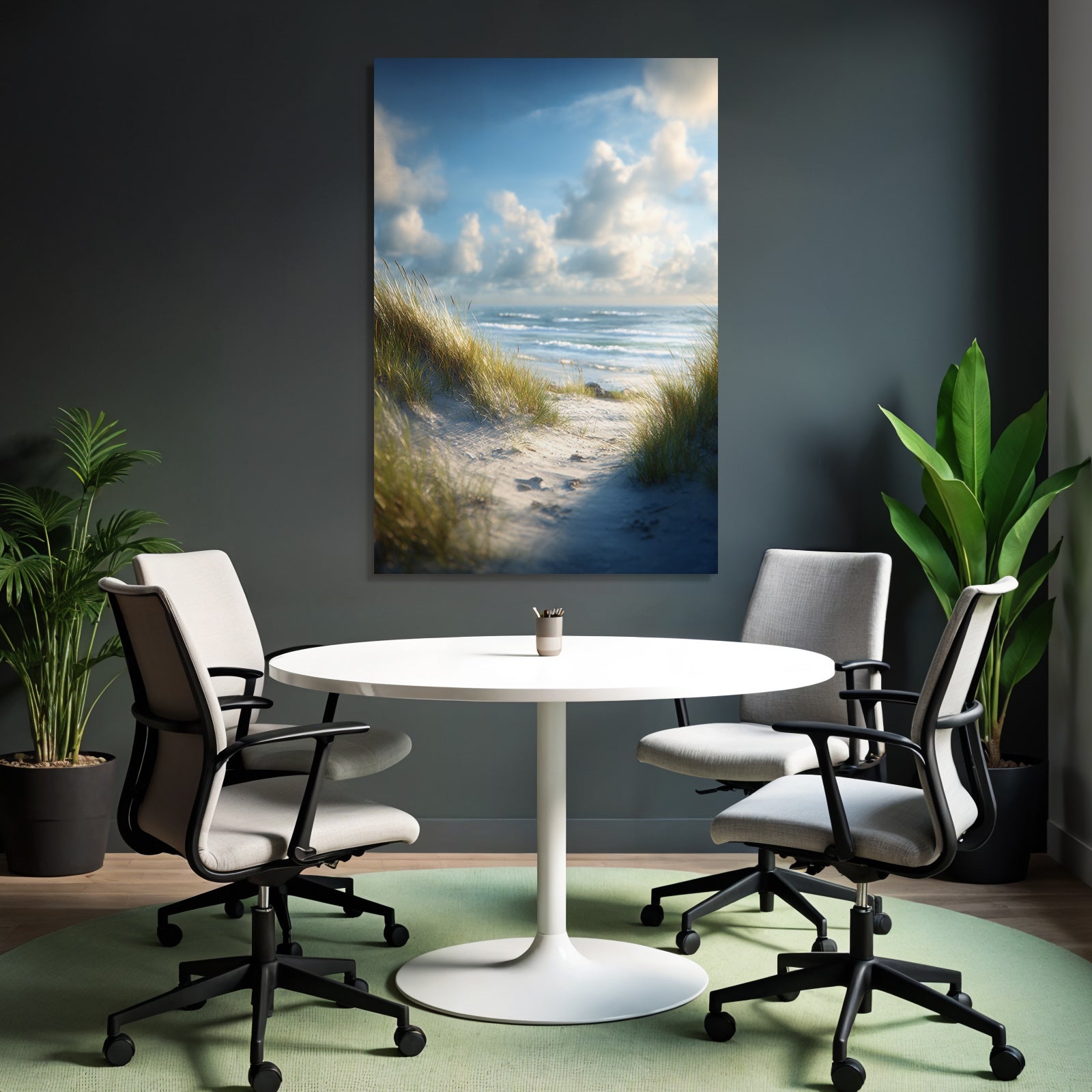 Strandblick Mit Sanddünen Und Meer Bei Sonnenschein | Duenen und Heide | Landschaften