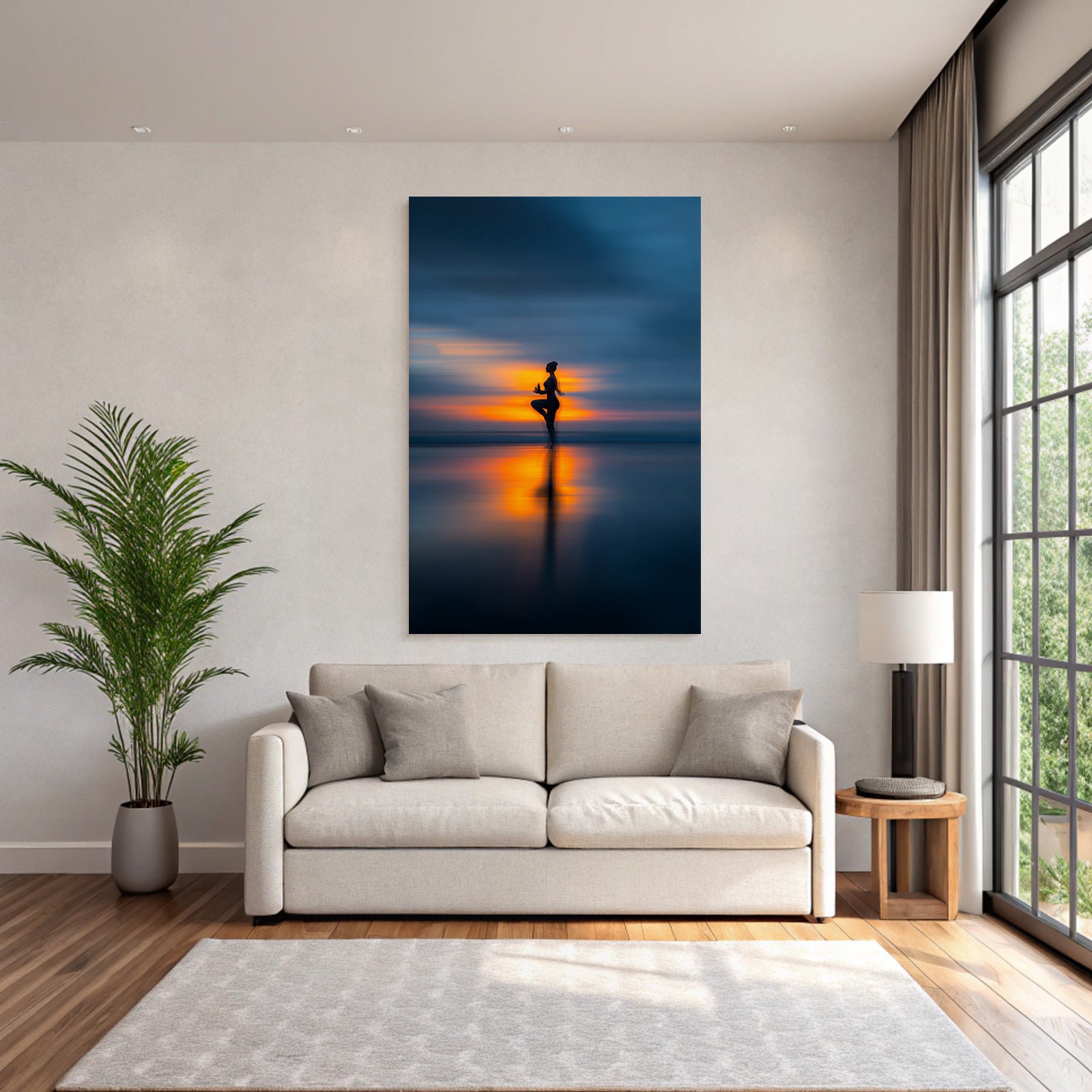 Yoga Meditation Yoga Pose Am Sunset Reflexionen Im Wasser Ruhe Und Stille | Yoga und Meditation | Themen und Hobbys