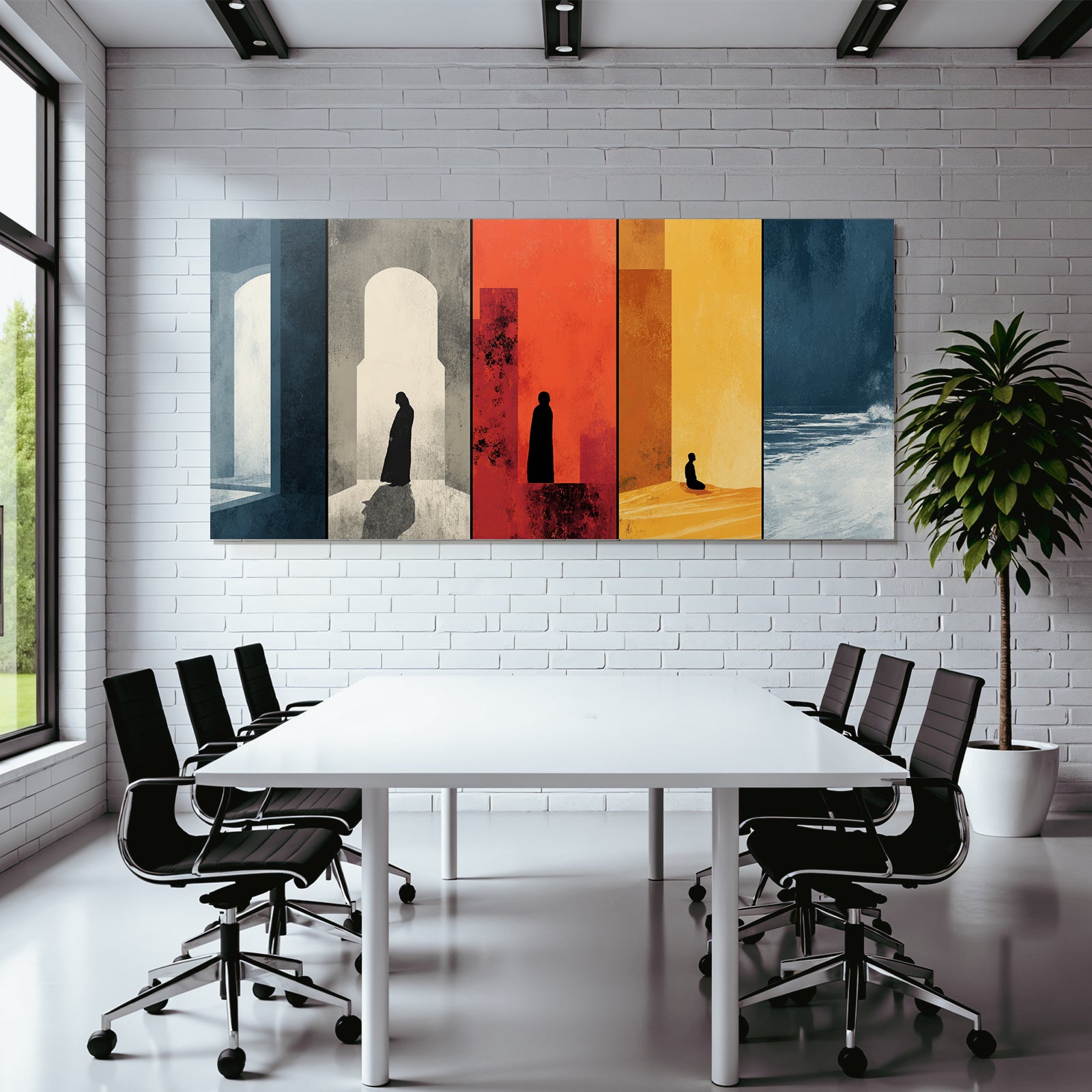 Yoga Meditation Abstrakte Illustrationen Panels Emotionale Reise Und Introspektion | Yoga und Meditation | Themen und Hobbys