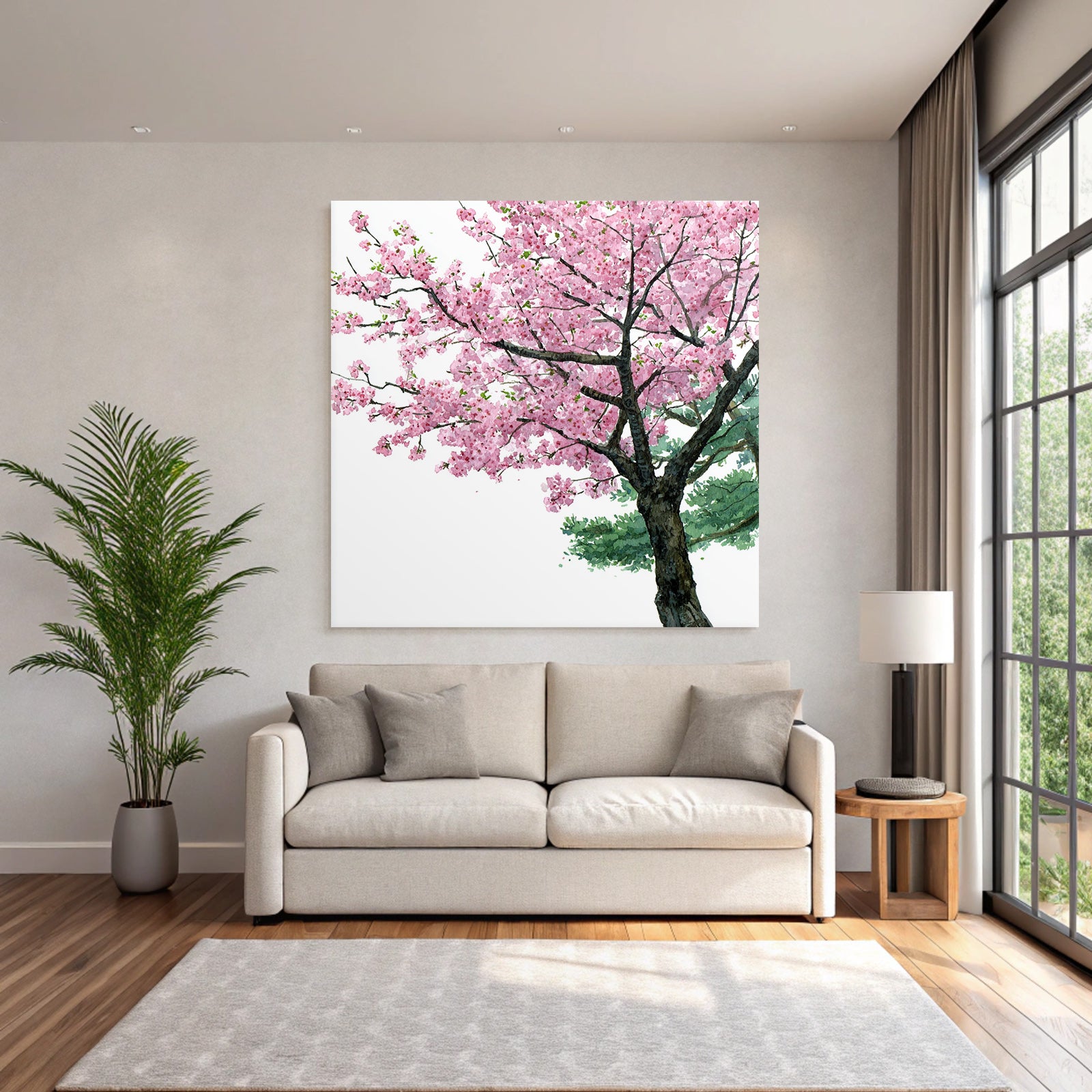 Kirschblütenbaum Aquarell Frühling