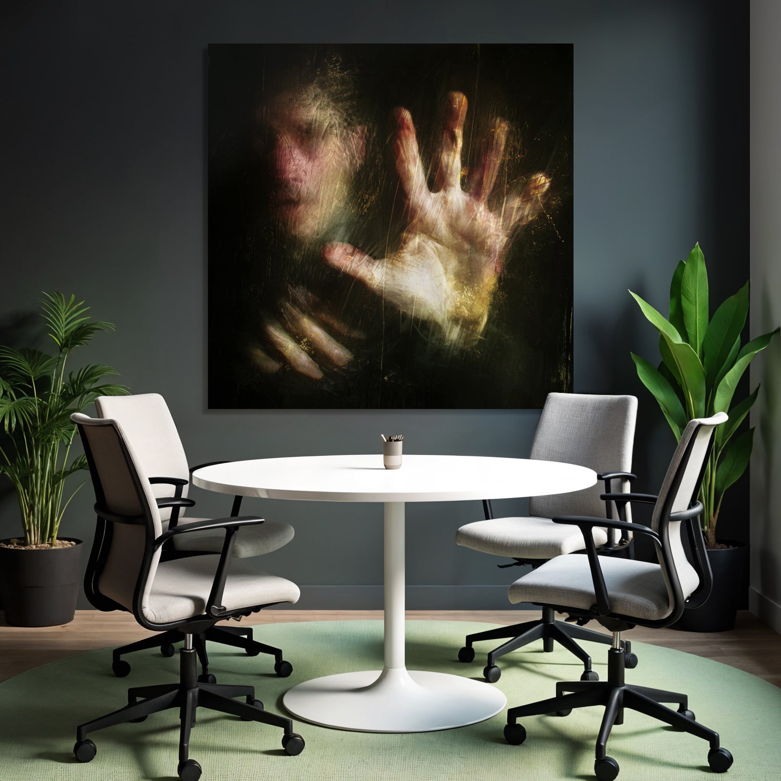 Gestalt Mit Händen Gegen Surface Distorted Eerie Abstracted Isolation Langweilig | Haende und Gestik | Menschen und Emotionen