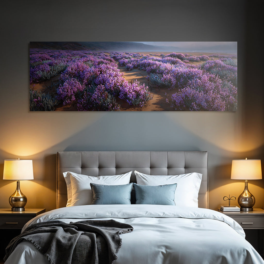 Blumenlandschaft Lila Blumen Wiese Meer Ruhige Umgebung | Duenen und Heide | Landschaften