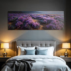 Blumenlandschaft Lila Blumen Wiese Meer Ruhige Umgebung | Duenen und Heide | Landschaften