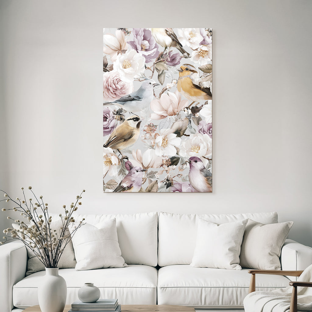 Florales Vogel Und Muster