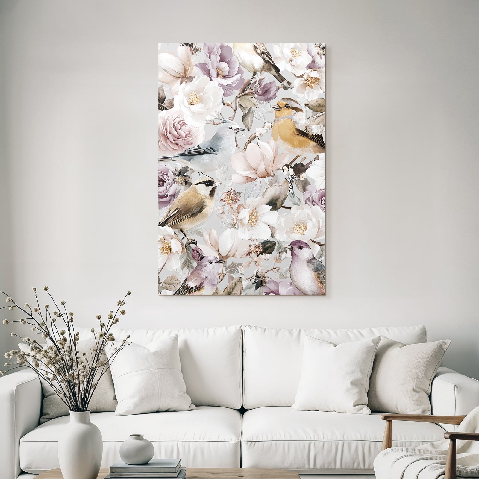 Florales Vogel Und Muster