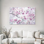 Aquarellbild Sanfte Rosa Kirschblüten Zarte Zweige