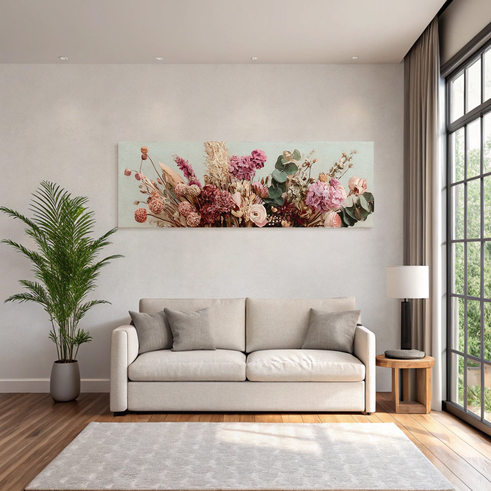 Trocken Retro Flowers Florale Anordnung Mit Soften Farbtonen Pink Und Weiss