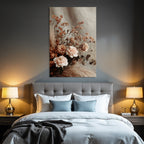 Trocken Retro Flowers Bouqüt Austrockneter Und Frischer Mit Peachfarbenen Rosen