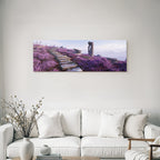 Ruhige Landschaft Mit Steinstufen Und Violetten Blumen | Duenen und Heide | Landschaften