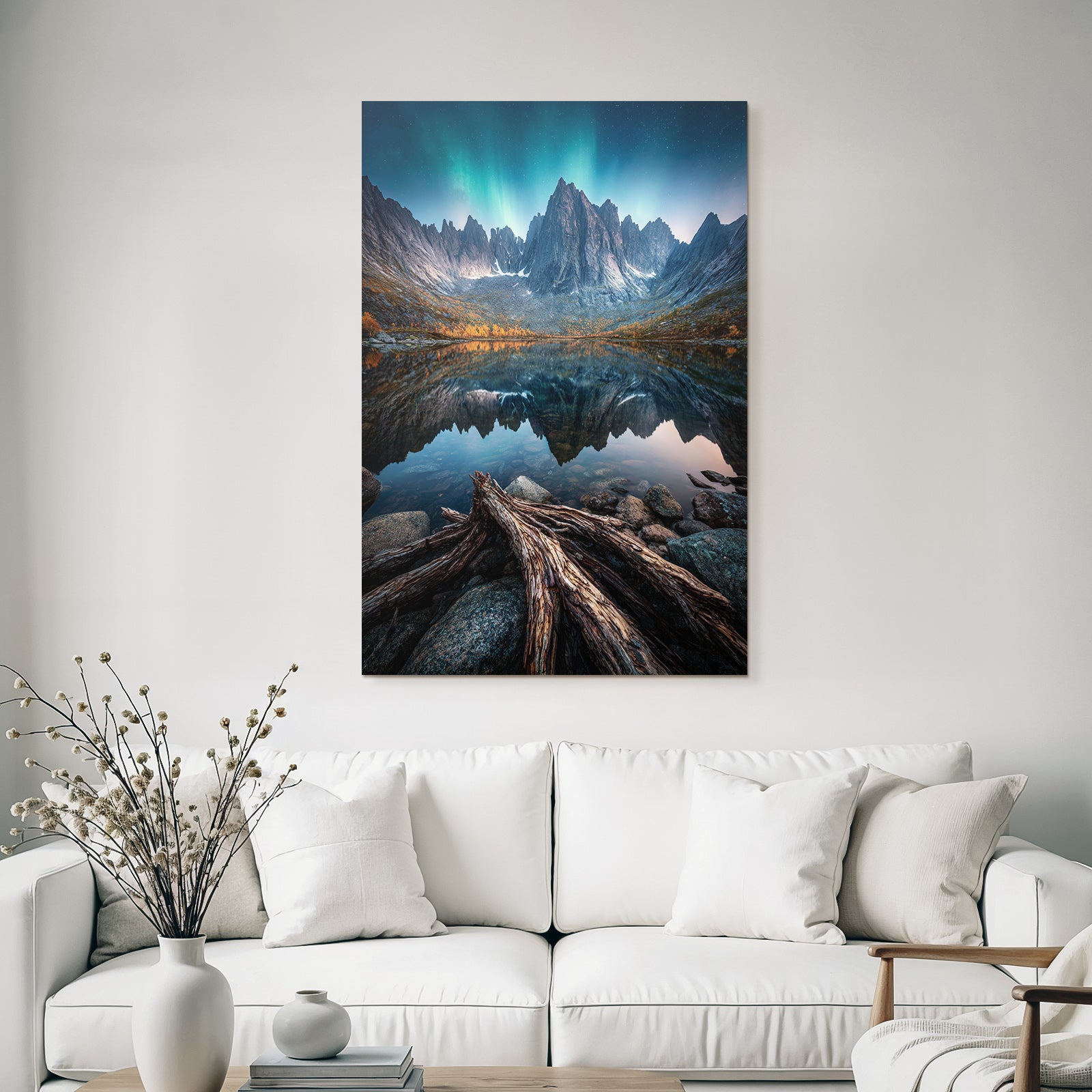 Polarlicht Traumhafte Natur Landschaft Bergrefl Action See Mit Norlicht | Fjorde und Gletscher | Landschaften
