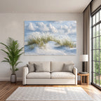 Sandstrand Mit Gras Und Wolken | Duenen und Heide | Landschaften