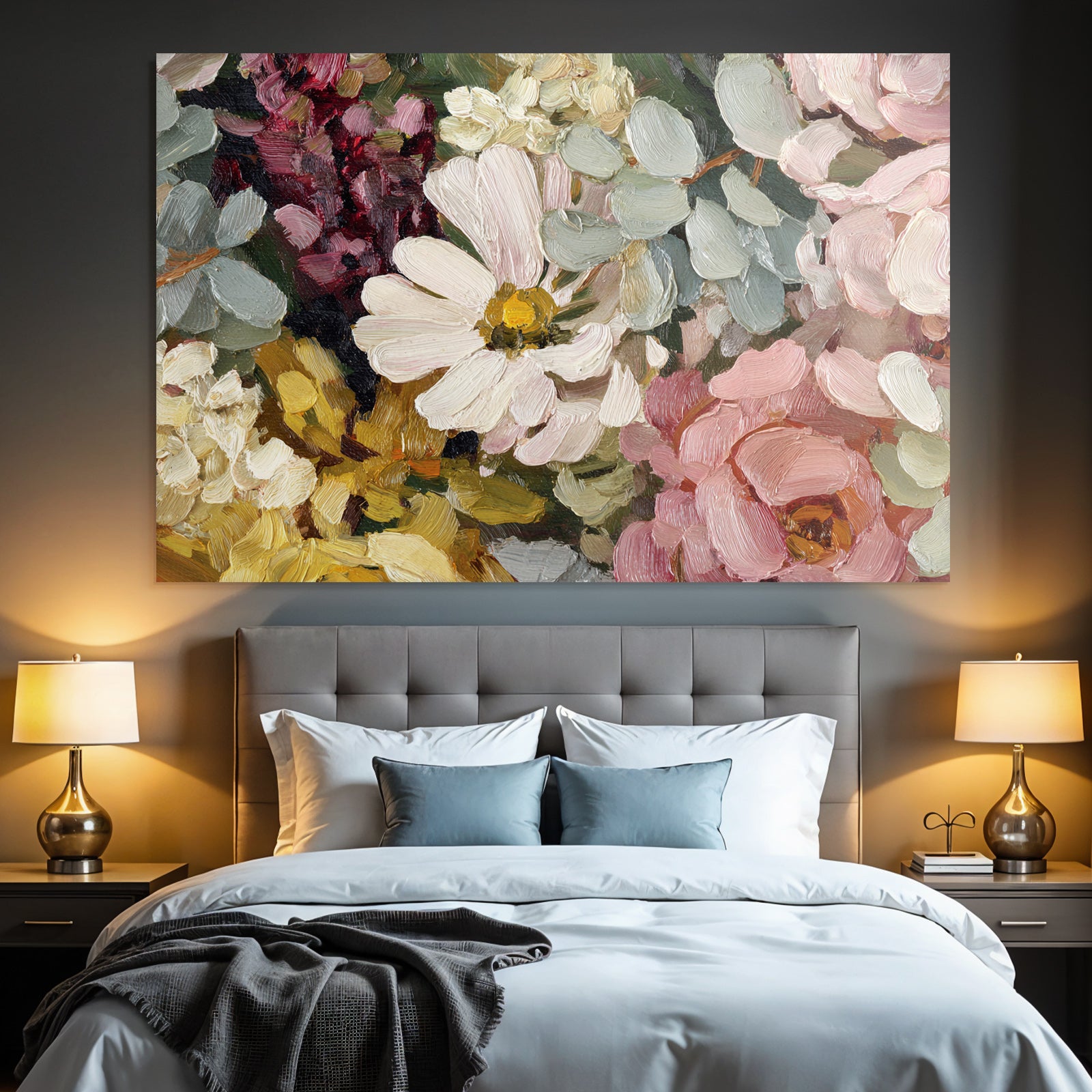 Trocken Retro Flowers Impressionen Naheaufnahme Von Farbevollen Blüten Mit Texturiertem Stil