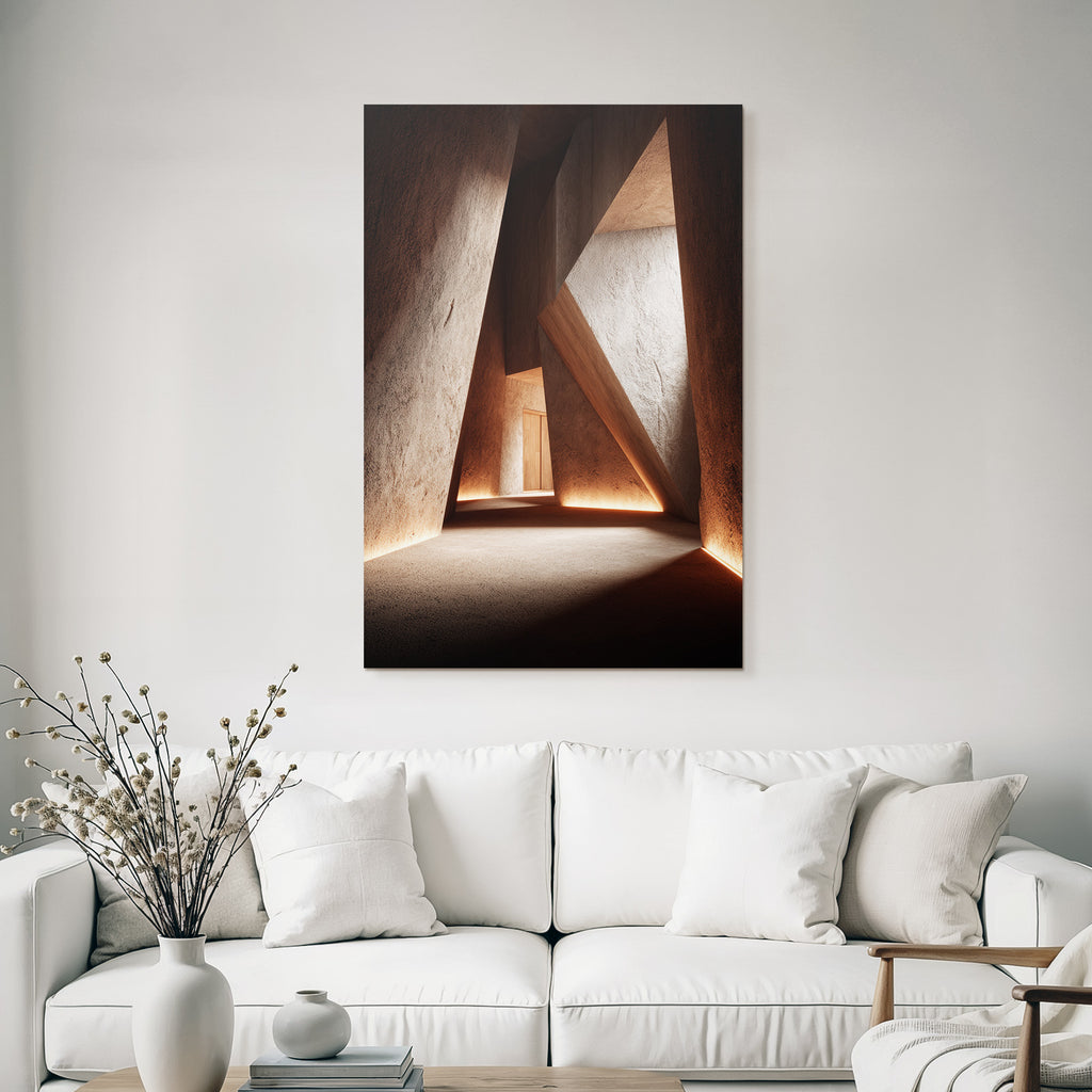 Yoga Meditation Moderne Und Abstrakte Architektur Im Innenraum Mit Geometrischen Formen | Yoga und Meditation | Themen und Hobbys