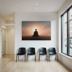 Yoga Meditation Meditierende Person Im Bodensatz Gegen Sonnenaufgang Sonnenuntergang | Yoga und Meditation | Themen und Hobbys